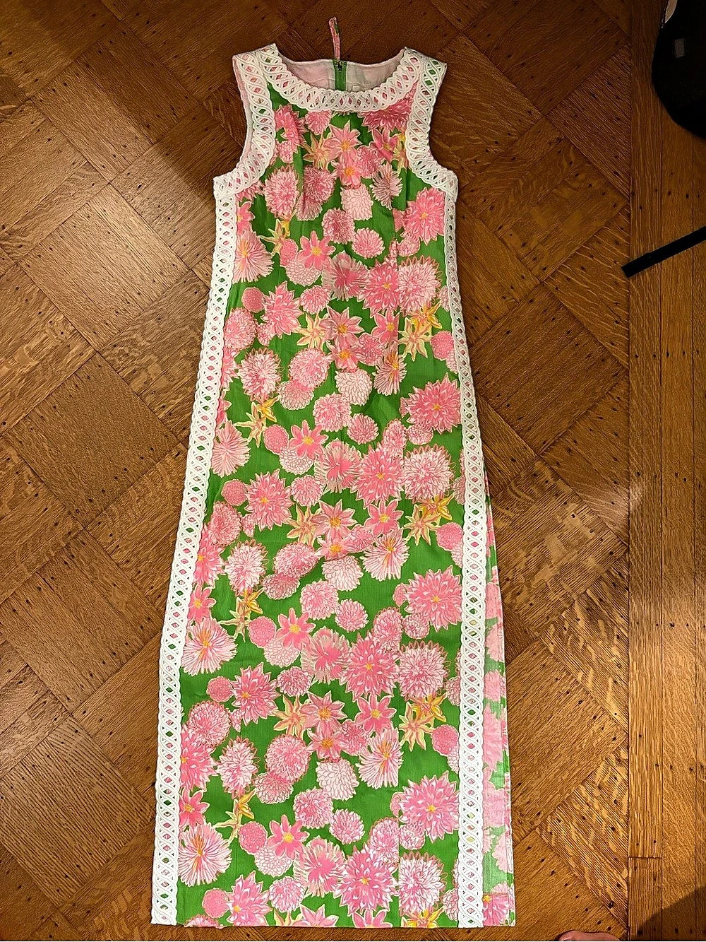 Lilly Pulitzer Sadie Maxi Romper Floral Green & Pink Size 2 NWT